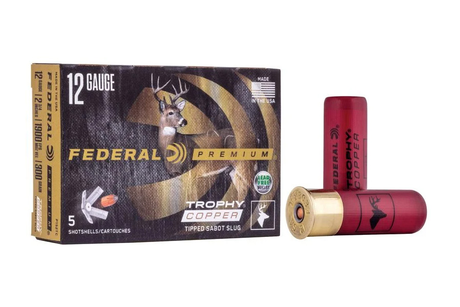 FEDERAL AMMUNITION 12 Ga 2-3/4 in 300 gr Trophy Copper Tipped Sabot Slug 5/Box